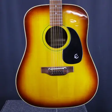 Trusted Brand Used Epiphone FT-160 12 STRING VINTAGE Vintage Solid Top Acoustic Guitar Sunburst
