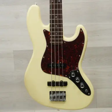 High Quality Used Nashville Guitar Works NGW220 Bass Guitar White