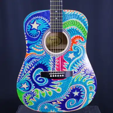 Used Squier SA-150 ACOUSTIC CUSTOM FINISH Laminate Top Acoustic Guitar Other Limited Edition