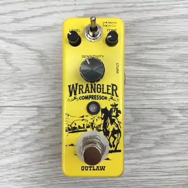 Used Outlaw Guitar Effects WRANGLER COMPRESSOR Compressor Pedal Brand New