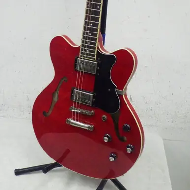 Clearance Used Hofner VERYTHIN STANDARD-CT Semi-Hollow Electric Guitar Red 6-String