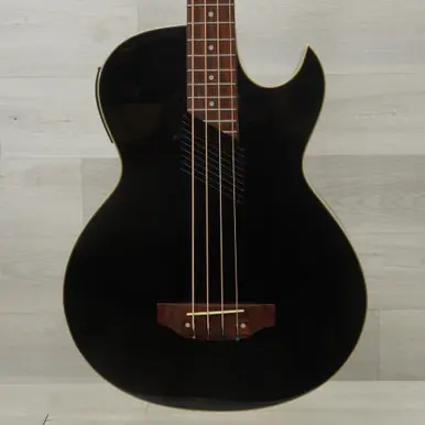 Price Drop Used Washburn AB-10 Acoustic Bass Guitar Black 4-String
