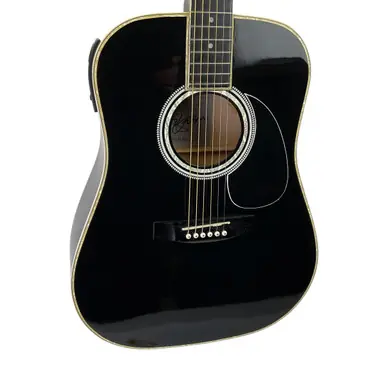 Used Esteban AMERICAN LEGACY BLACK MIST W/ CASE Laminate Top Acoustic Guitar Black Professional Grade