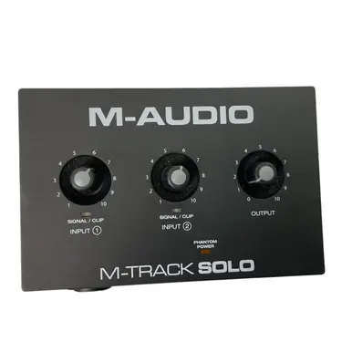 Final Sale Used M-Audio M-TRACK SOLO Computer Interface 1 A/D Recording Inputs
