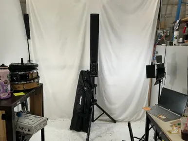 Seasonal Sale Used Fishman SA220 PRO AMP SL-1 W/STAND/BAG Powered Full Range Speaker Cabinet