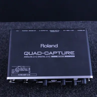 Super Sale Used Roland QUAD-CAPTURE Computer Interface 2 A/D Recording Inputs