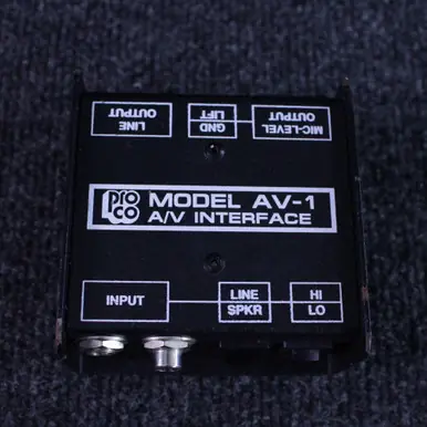 Used Pro Co AV-1 A/V INTERFACE/DI BOX Pro Sound Product Warranty Included
