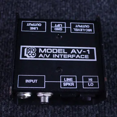 Factory Price Used Pro Co AV-1 A/V INTERFACE/DI BOX Pro Sound Product