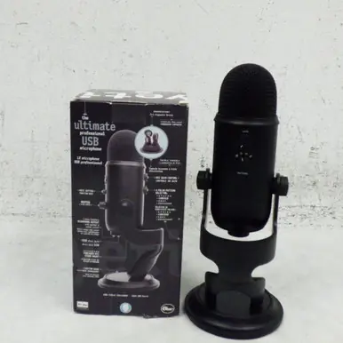 Worldwide Shipping Used Blue YETI BLACKOUT USB Microphone