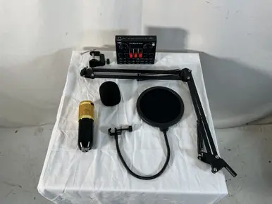 Used NO BRAND (Brandless Product) PODCAST MIC SET Condenser Microphone Original