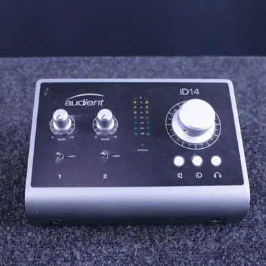 Money Back Guarantee Used Audient ID14 INTERFACE Computer Interface 2 A/D Recording Inputs