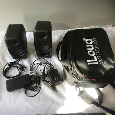 Shop Now Used IK Multimedia ILOUD MICRO MONITOR PAIR W BAG Powered Studio Monitor