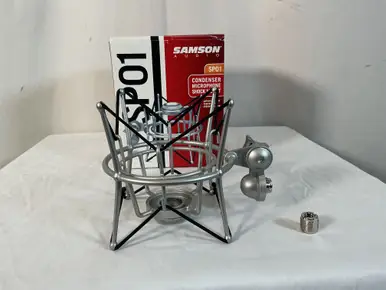 Used Samson SP01 Condenser Microphone SHOCK MOUNT Authentic