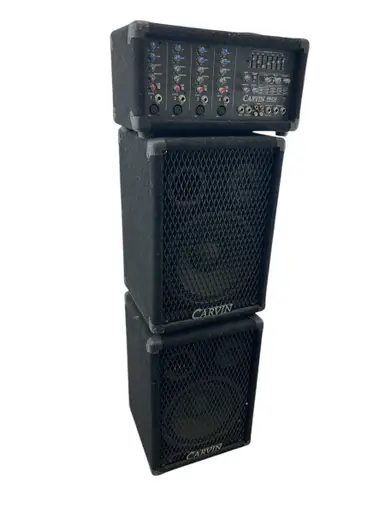 Used Carvin PA410 W/805 PAIR SYSTEM Powered Mixing Head Must Have