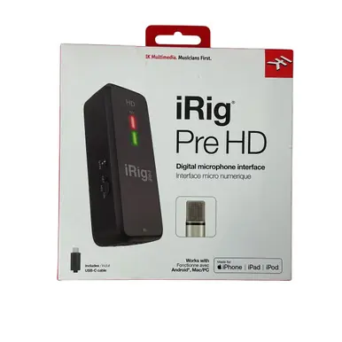 Used IK Multimedia IRIG PRE HD NOS Computer Interface 1 A/D Recording Inputs Big Sale