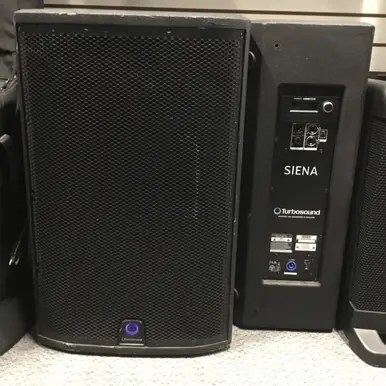 Used Turbosound TSP152-AN SIENA 15 2 WAY POWERED PAIR Passive Full Range Speaker Cabinet Exclusive