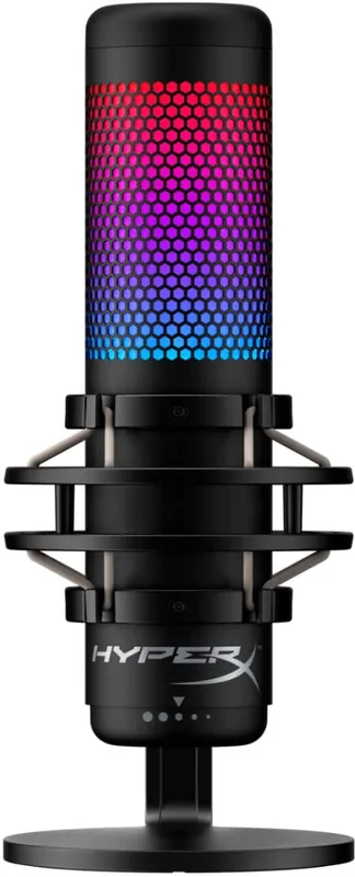 Authentic HyperX - QuadCast S Wired RGB Multi-Pattern USB Condenser Microphone for Gaming, Streaming, Podcasts, Twitch, YouTube - Black