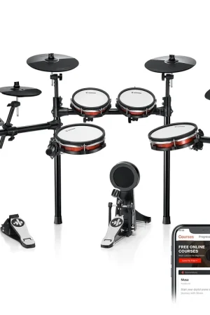 Weekend Sale Donner music - Donner DED-300X Electronic Drum Set - Black