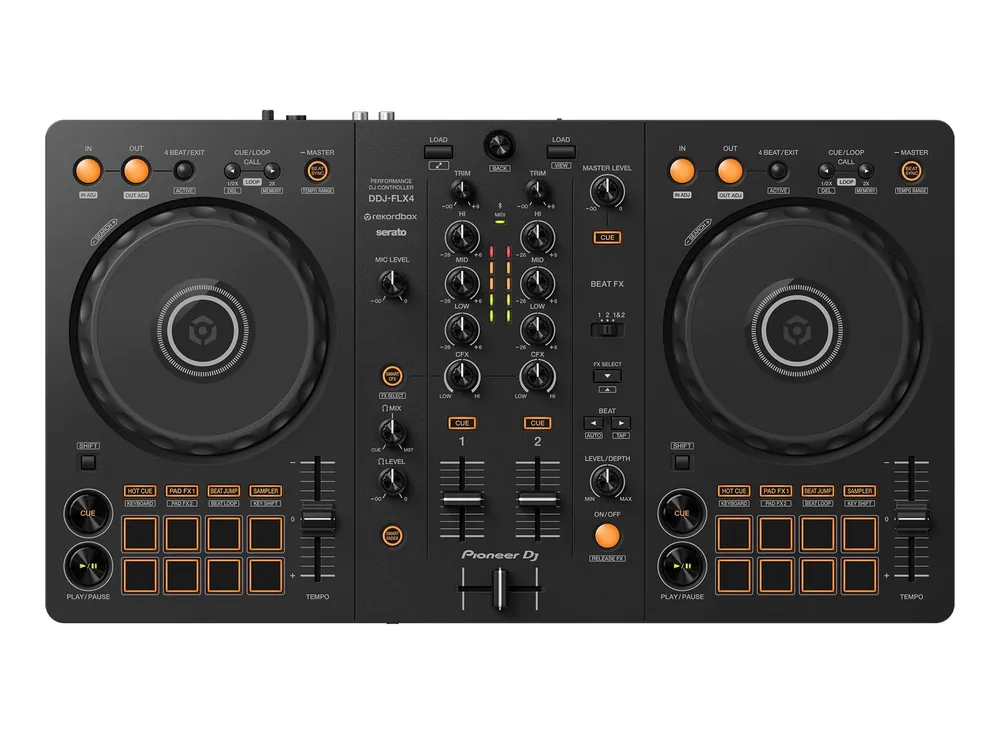 Authentic Pioneer DJ - DDJ-FLX4: 2-Channel DJ Mixer - Black