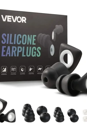 VEVOR - Ear Plugs for Sleeping Noise Cancelling, NRR 25 dB Reusable High Noise Reduction Earplugs - Black;white No Minimum Order
