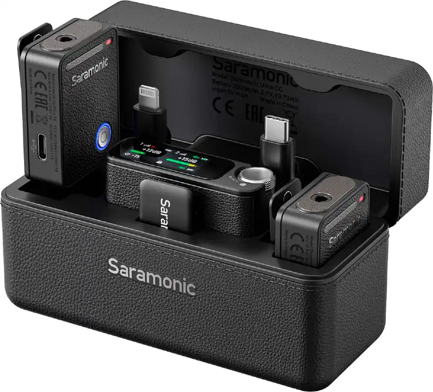 Premium Saramonic - Ultra 2-Person Universal Wireless Mic w/32-Bit Float Recording - Black