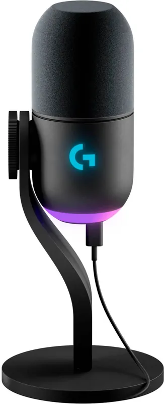 One Day Deal Logitech - Yeti GX Wired Supercardioid Dynamic Gaming Microphone with LIGHTSYNC RGB Lights - Black