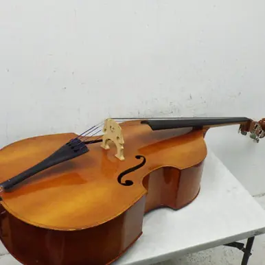 Used ERICH PFRETZSCHNER 890 3/4 DOUBLE BASS 3/4 Size Orchestral Instrument 3/4 Size One Day Deal