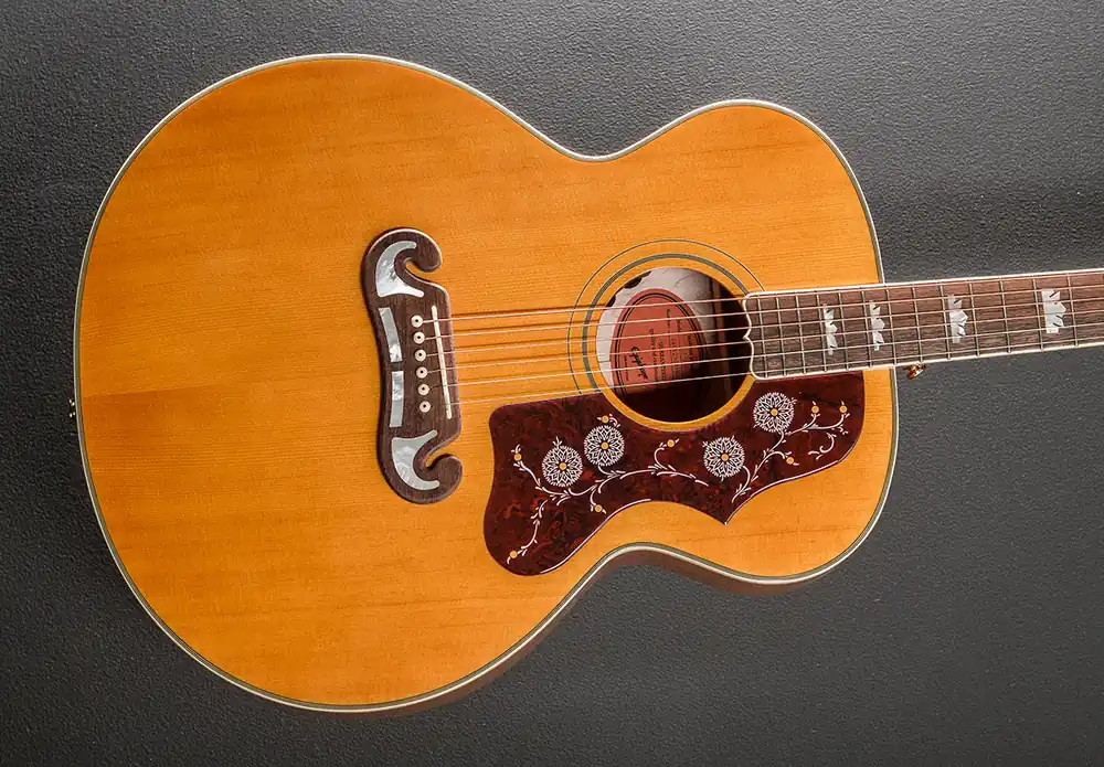 Brand New "Inspired by Gibson" J-200 - Aged Gloss Antique Natural– Dave's Guitar Shop