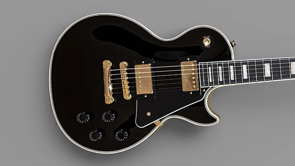 "Inspired by Gibson Collection" Les paul Custom - Ebony– Dave's Guitar Shop Hassle-Free Returns