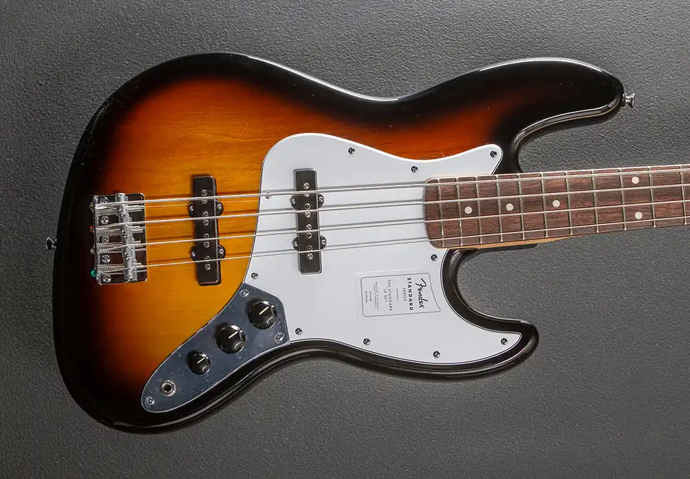 Standard Jazz Bass - 3 Color Sunburst w/Indian Laurel– Dave's Guitar Shop Sale