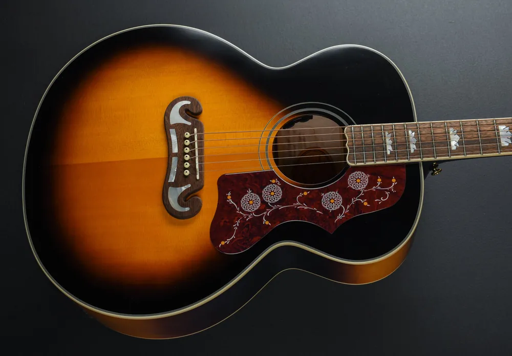 "Inspired by Gibson" J-200 - Aged Gloss Vintage Sunburst– Dave's Guitar Shop Exclusive Offer