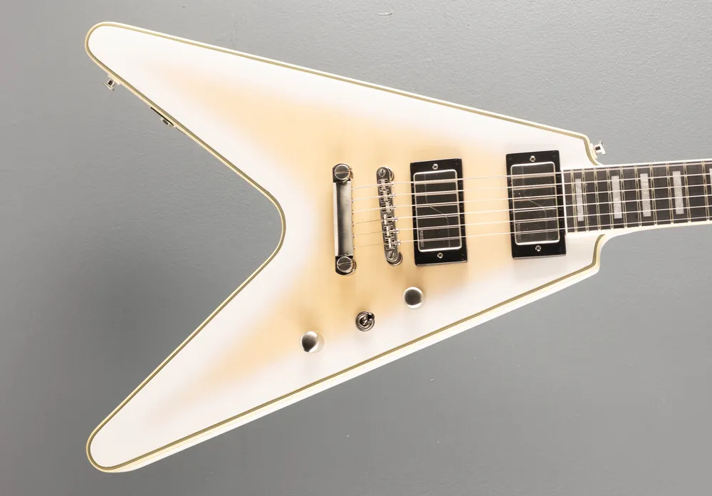 Trusted Brand Prophecy Flying V - Aged White Tiger Burst– Dave's Guitar Shop