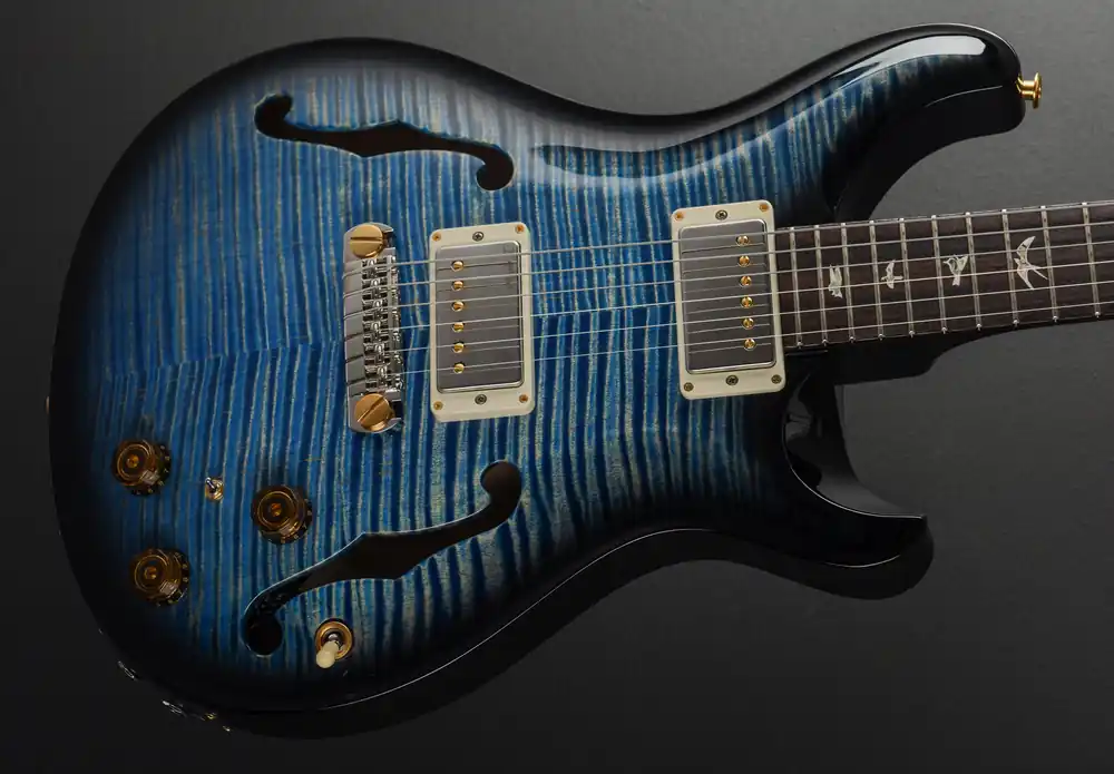 Hollowbody II Piezo 10 Top - Blue Jean Wraparound Burst– Dave's Guitar Shop Hassle-Free Returns